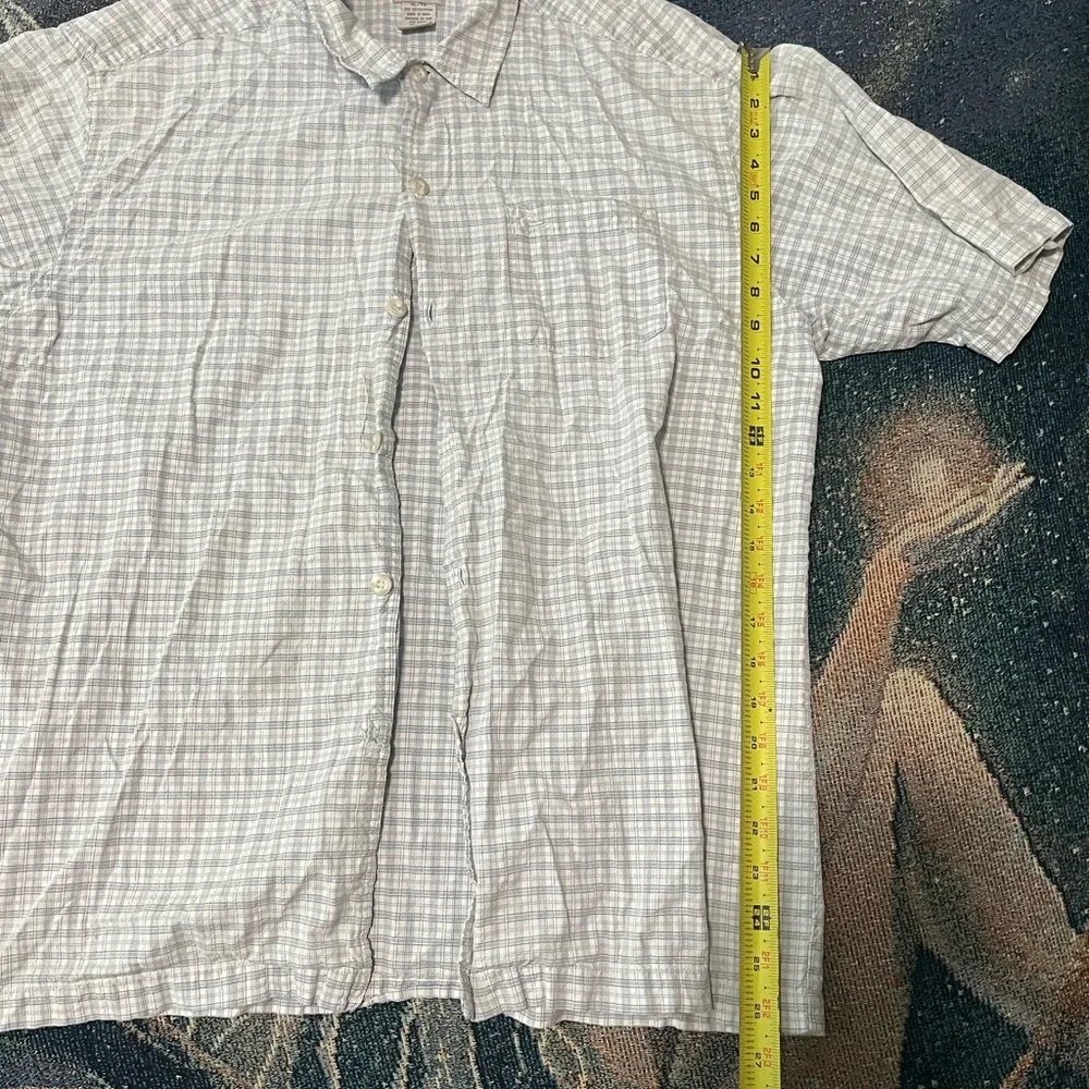Quiksilver Gray & White Plaid Button‑Up Shirt Sz XL Surfer Streetwear Casual Y2K - Picture 11 of 13